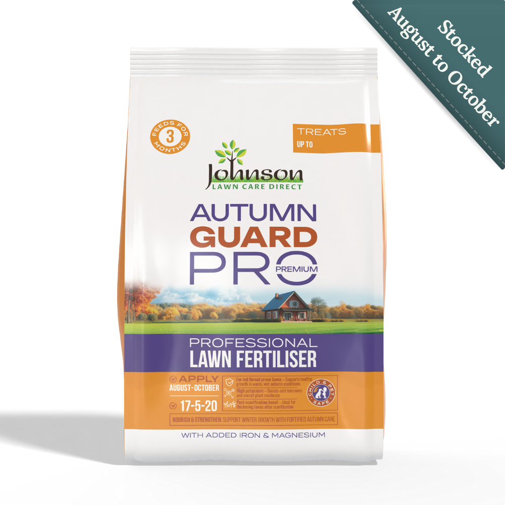 Bag of Autumn Guard Pro professional-grade lawn fertiliser